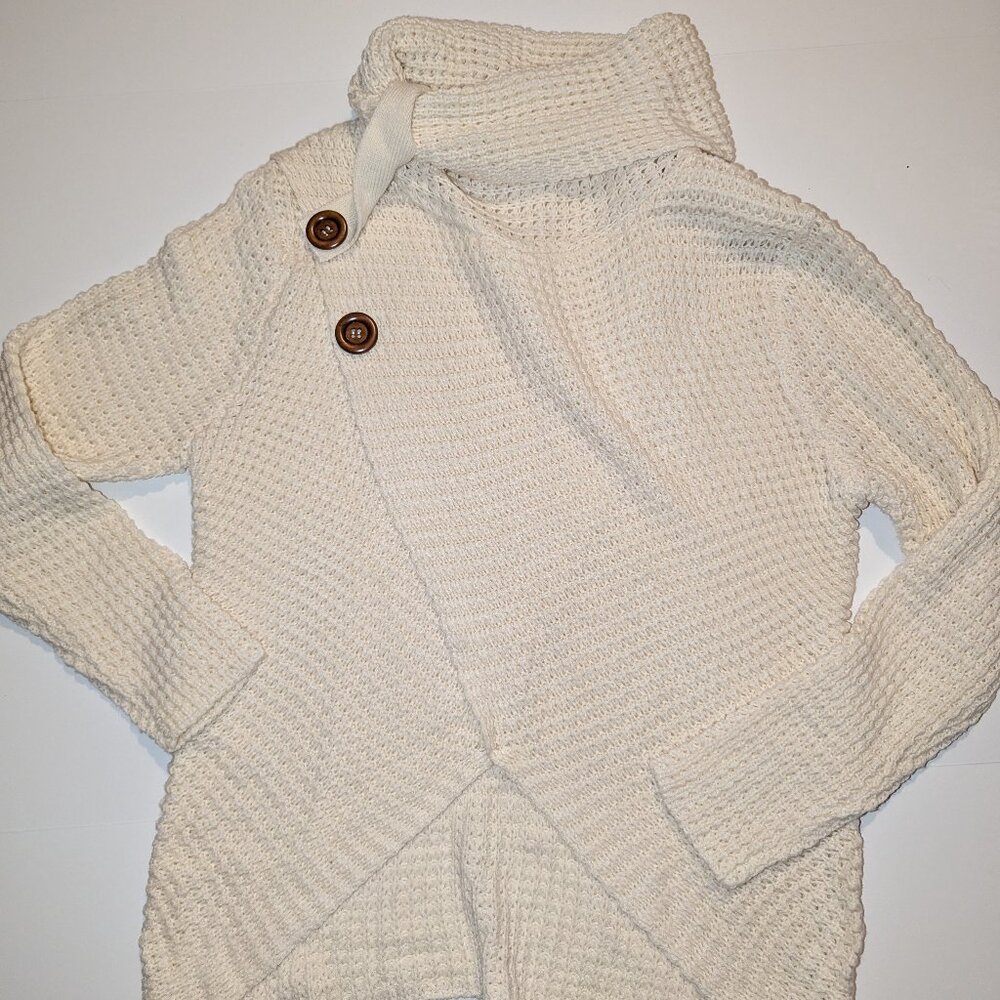 Zenana Waffle Button Top